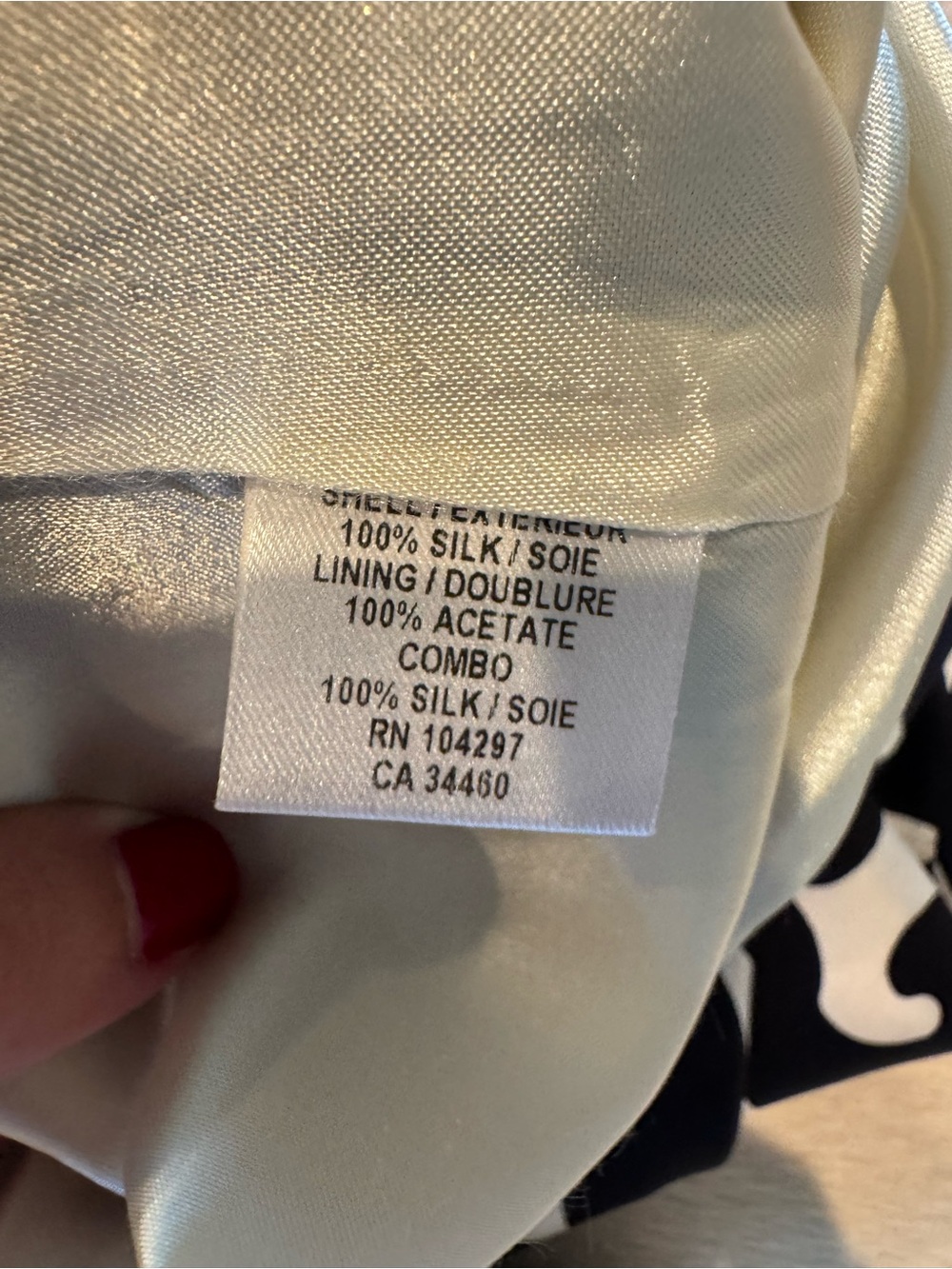 Milly of New York 100% Silk Strapless Black & Cream Dress Size 4 - Picture 10 of 15